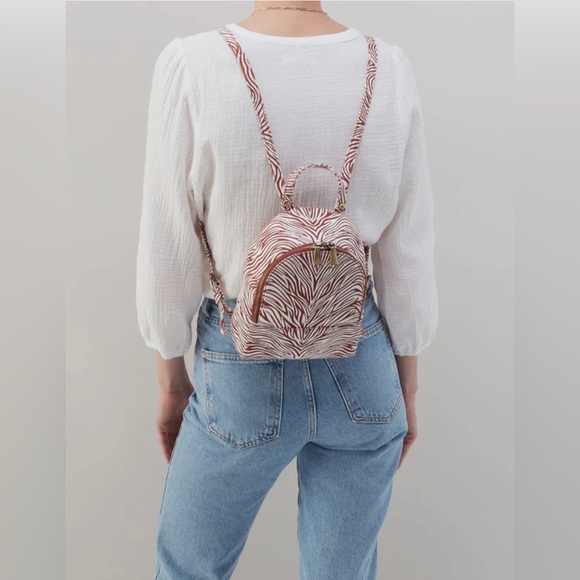 NWT- HOBO- Juno Mini Backpack Ginger Zebra - Picture 2 of 6